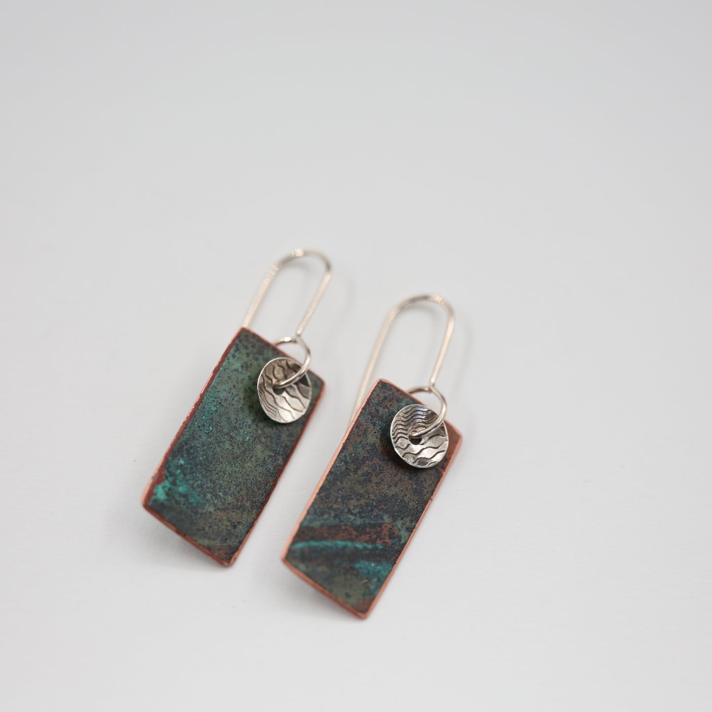 Natural Patina-Rectangle with Vintage Silver