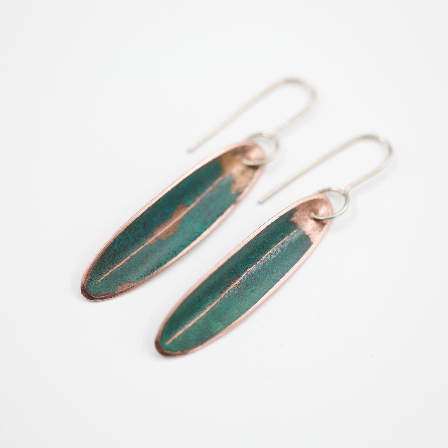 Natural Patina Design- Leaf Etched Line