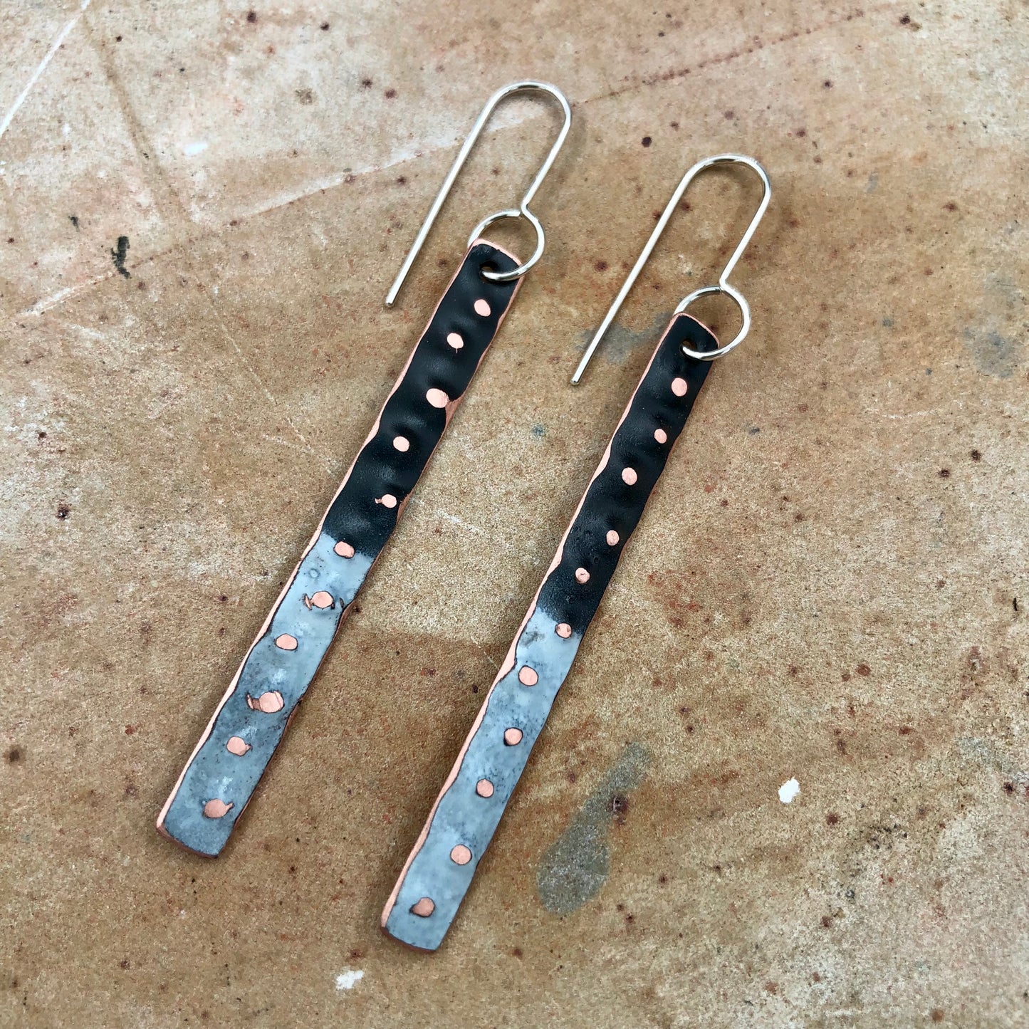 White & Black Repurposed Copper/Long