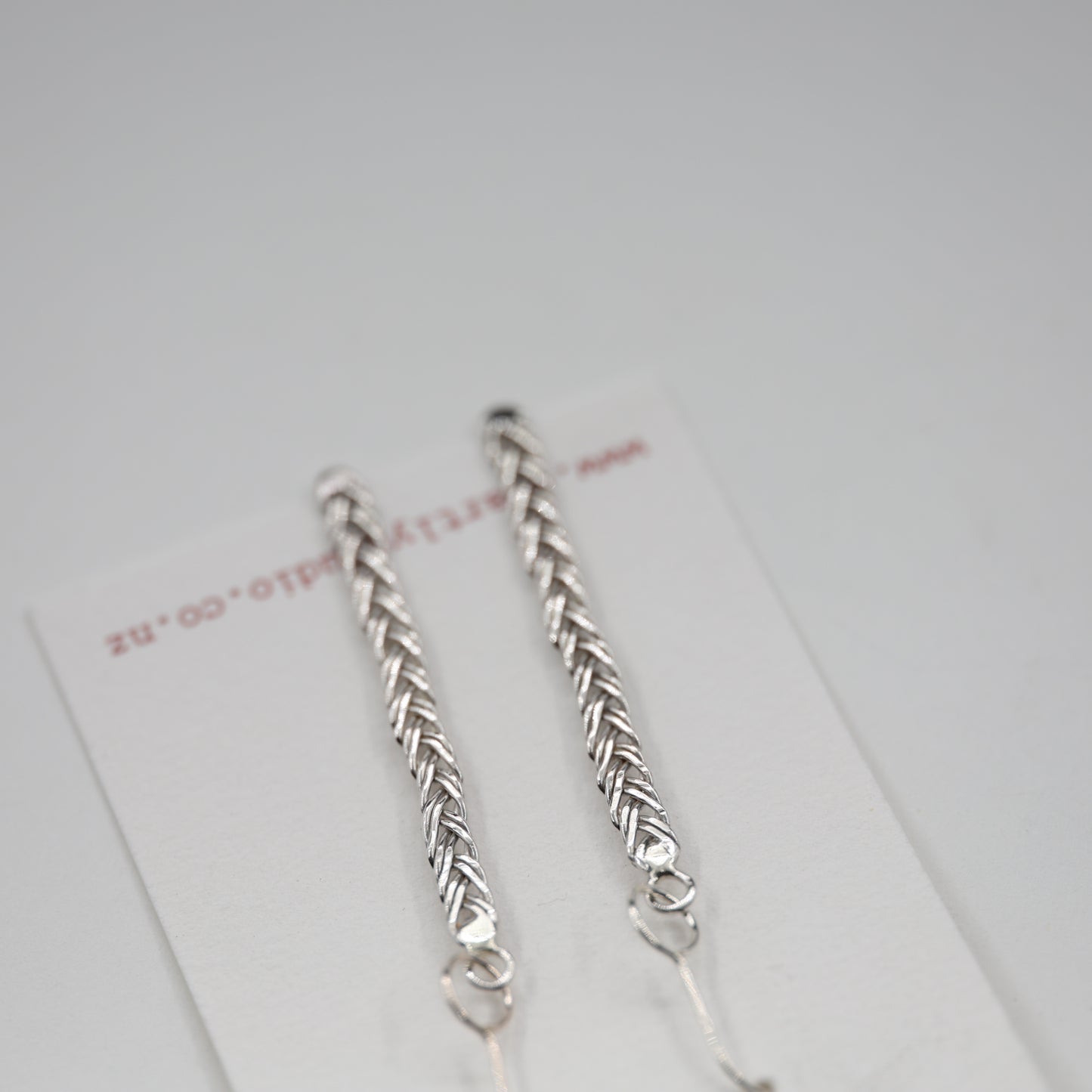 Woven Silver Wire Earrings
