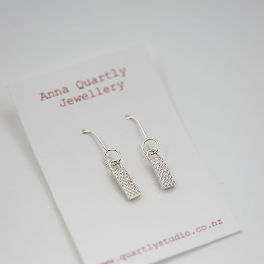 Contemporary Style Textured Earrings /Small