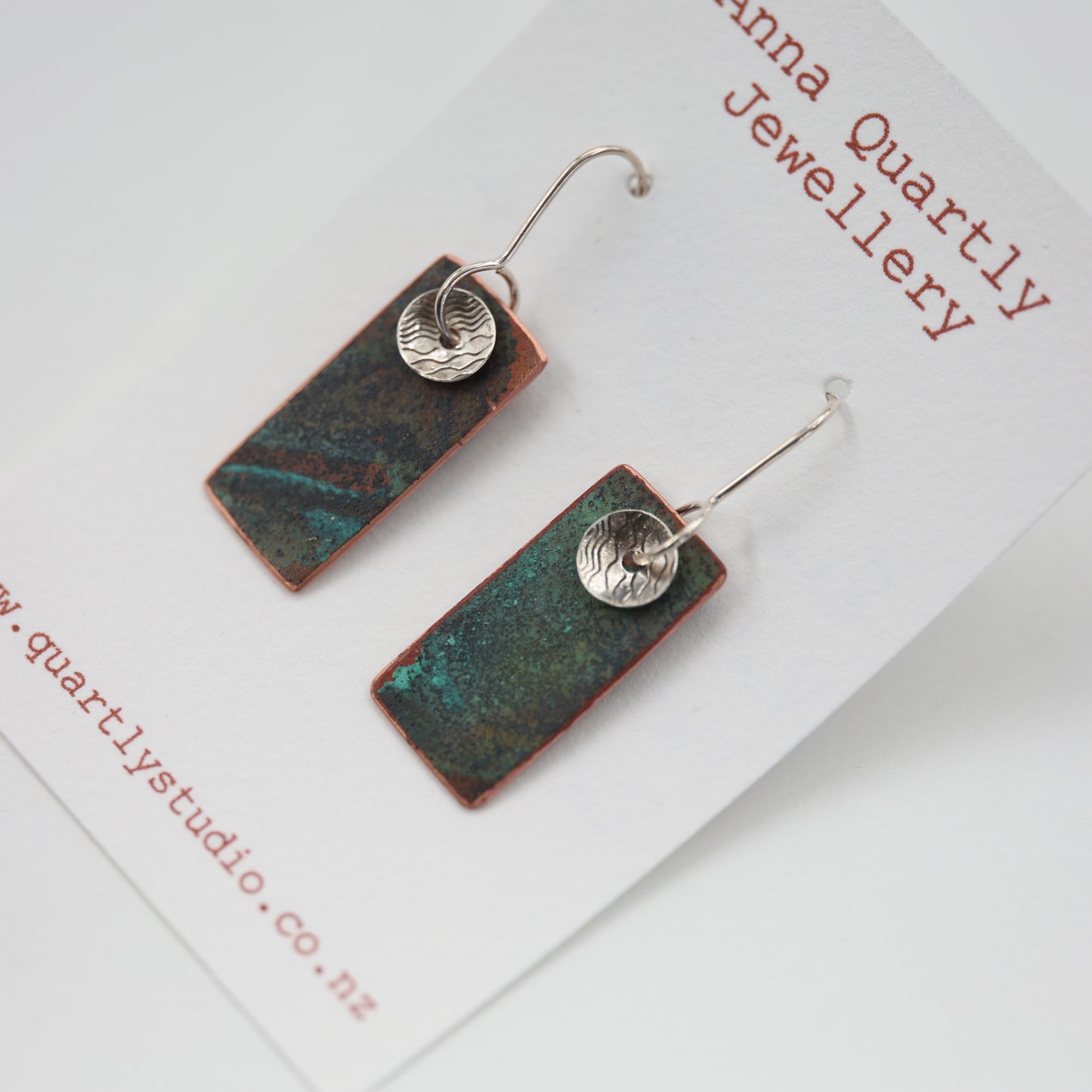 Natural Patina-Rectangle with Vintage Silver