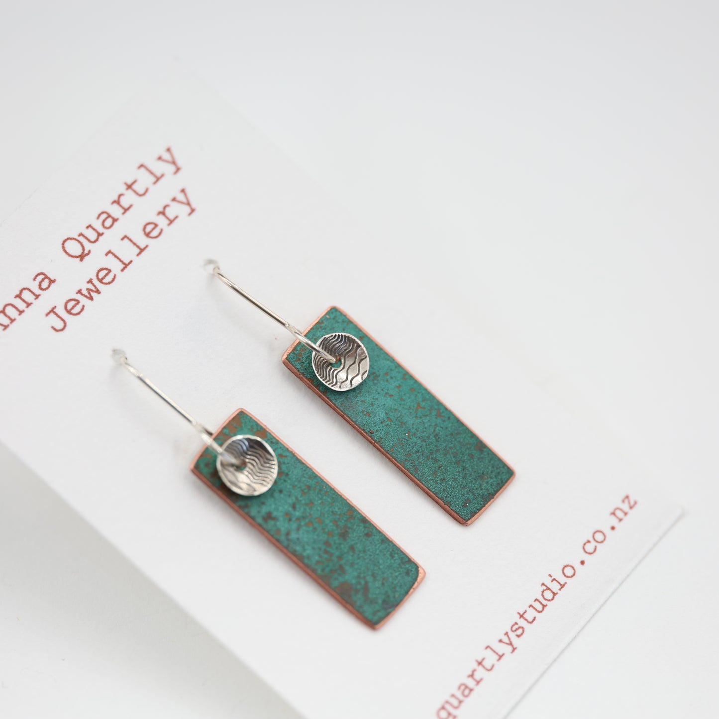 Natural Patina-Rectangle with Vintage Silver