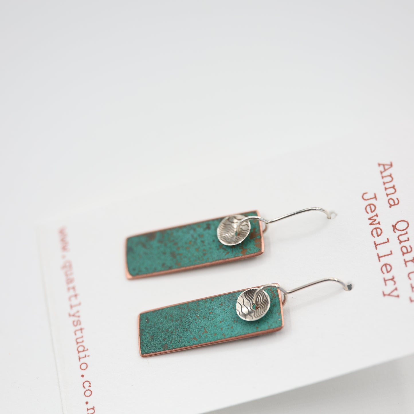 Natural Patina-Rectangle with Vintage Silver