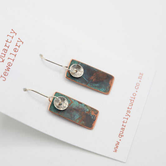 Natural Patina-Rectangle with Vintage Silver 2