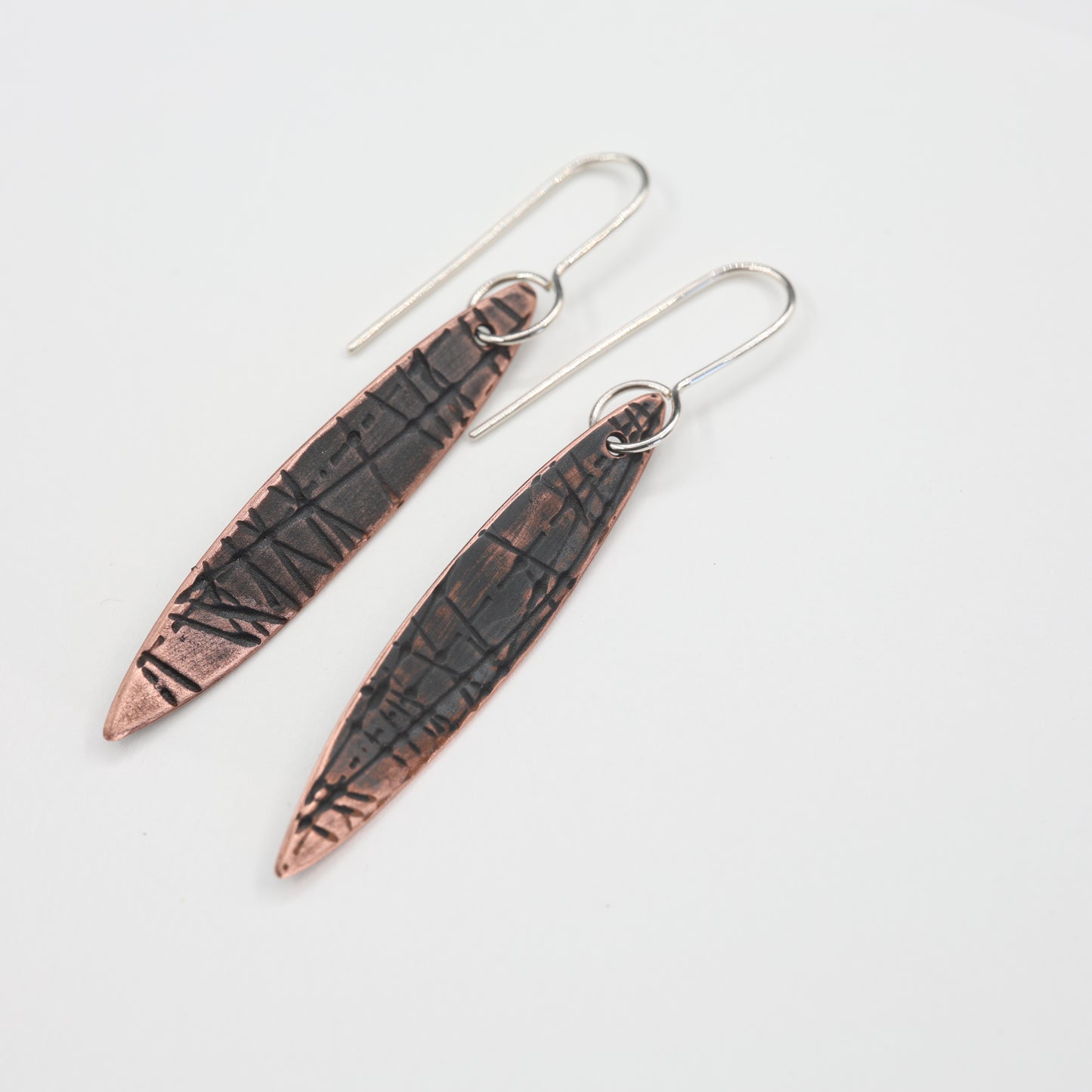 Contemporary Line Earrings-Leaf