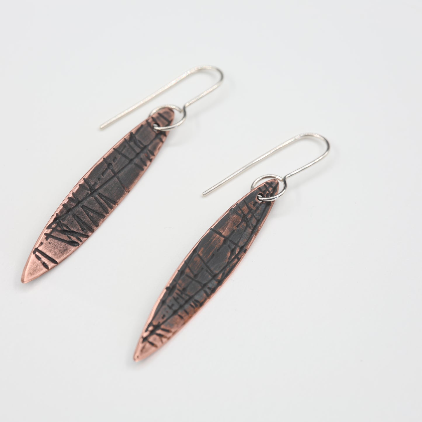 Contemporary Line Earrings-Leaf