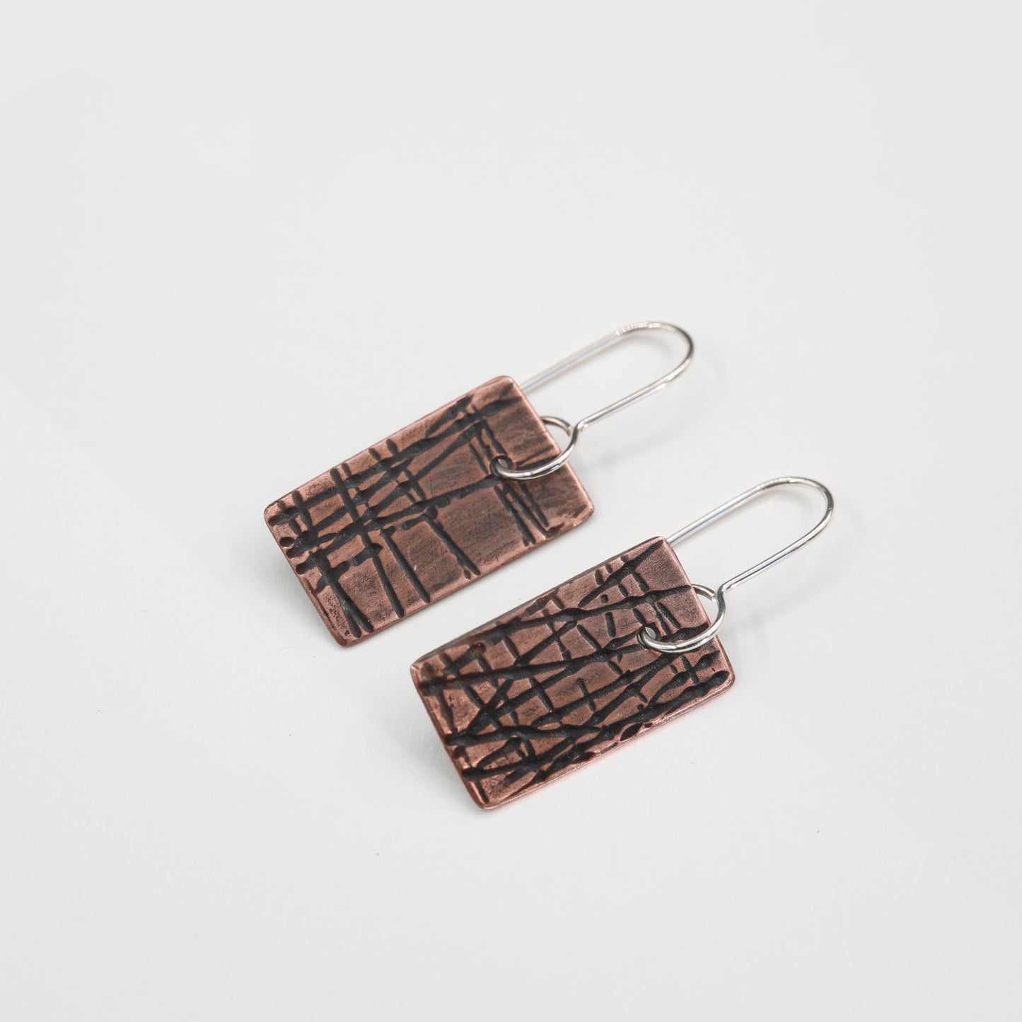 Contemporary Line Earrings-Rectangle