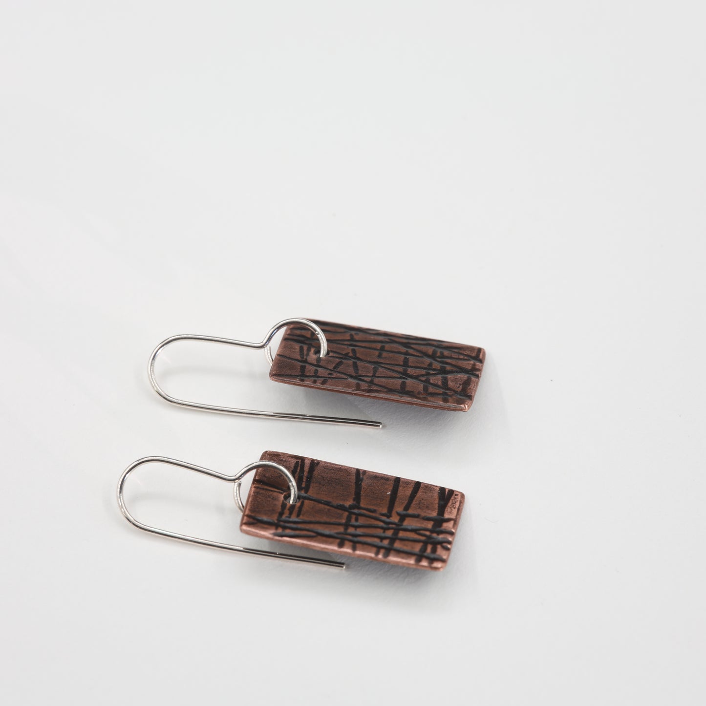 Contemporary Line Earrings-Rectangle