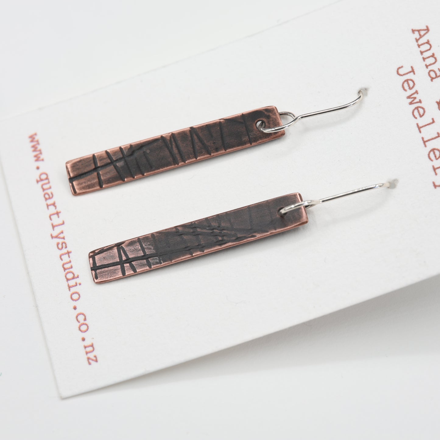 Contemporary Line Earrings-Long