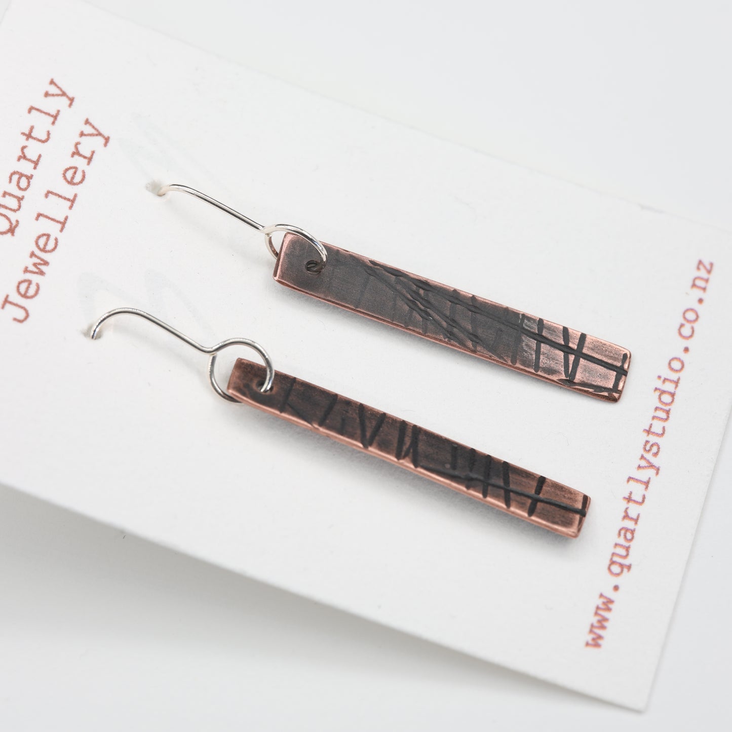 Contemporary Line Earrings-Long