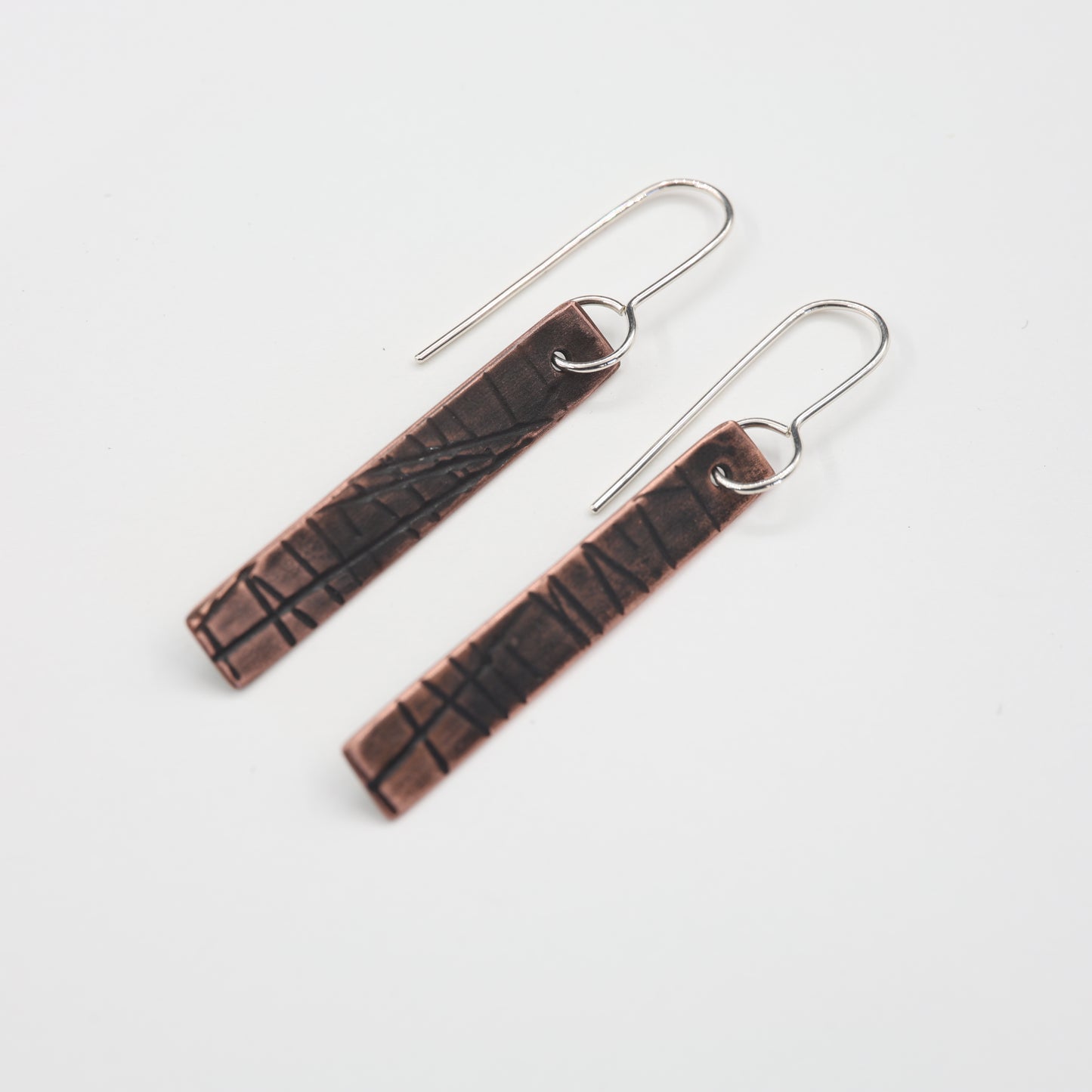 Contemporary Line Earrings-Long