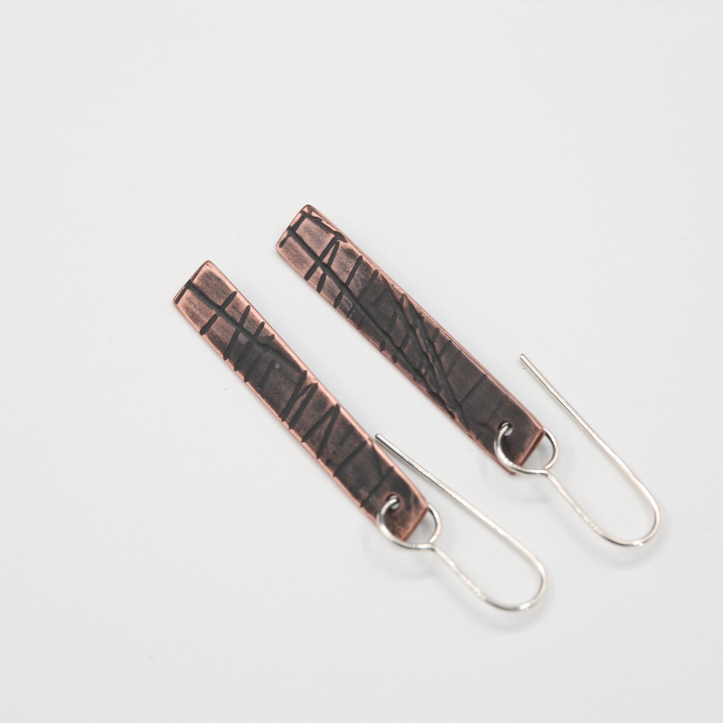 Contemporary Line Earrings-Long