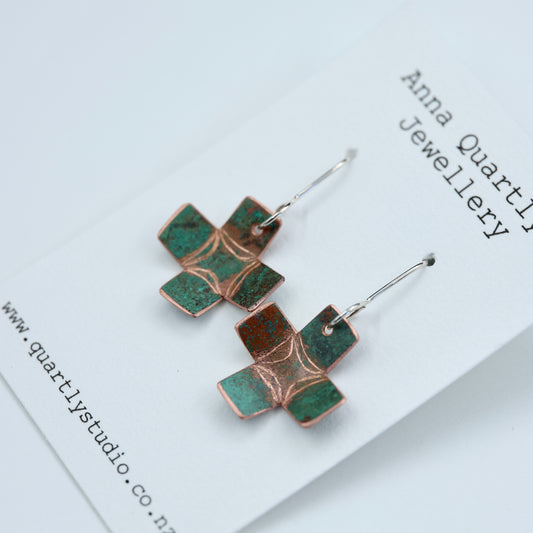 Natural Patina Design-Cross Etched Line 2