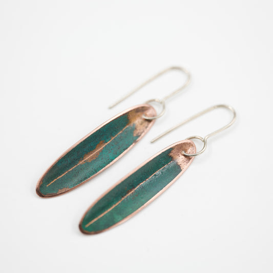 Natural Patina Design- Leaf Etched Line