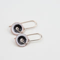 White & Black Enamel Earrings / Medium