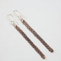 Copper Wire plait - Long Earrings