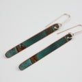 Copper Patina Earrings - Long