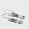 Black & white Enamel Earrings / Medium Rectangle