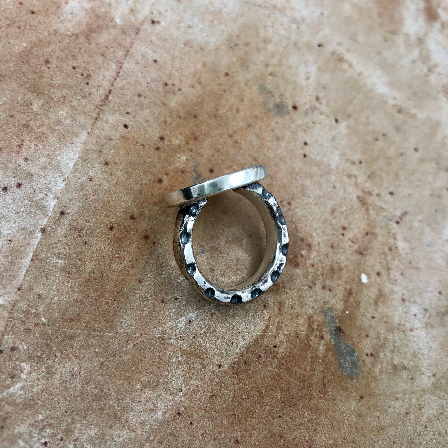 Contemporary Dot Circle Ring