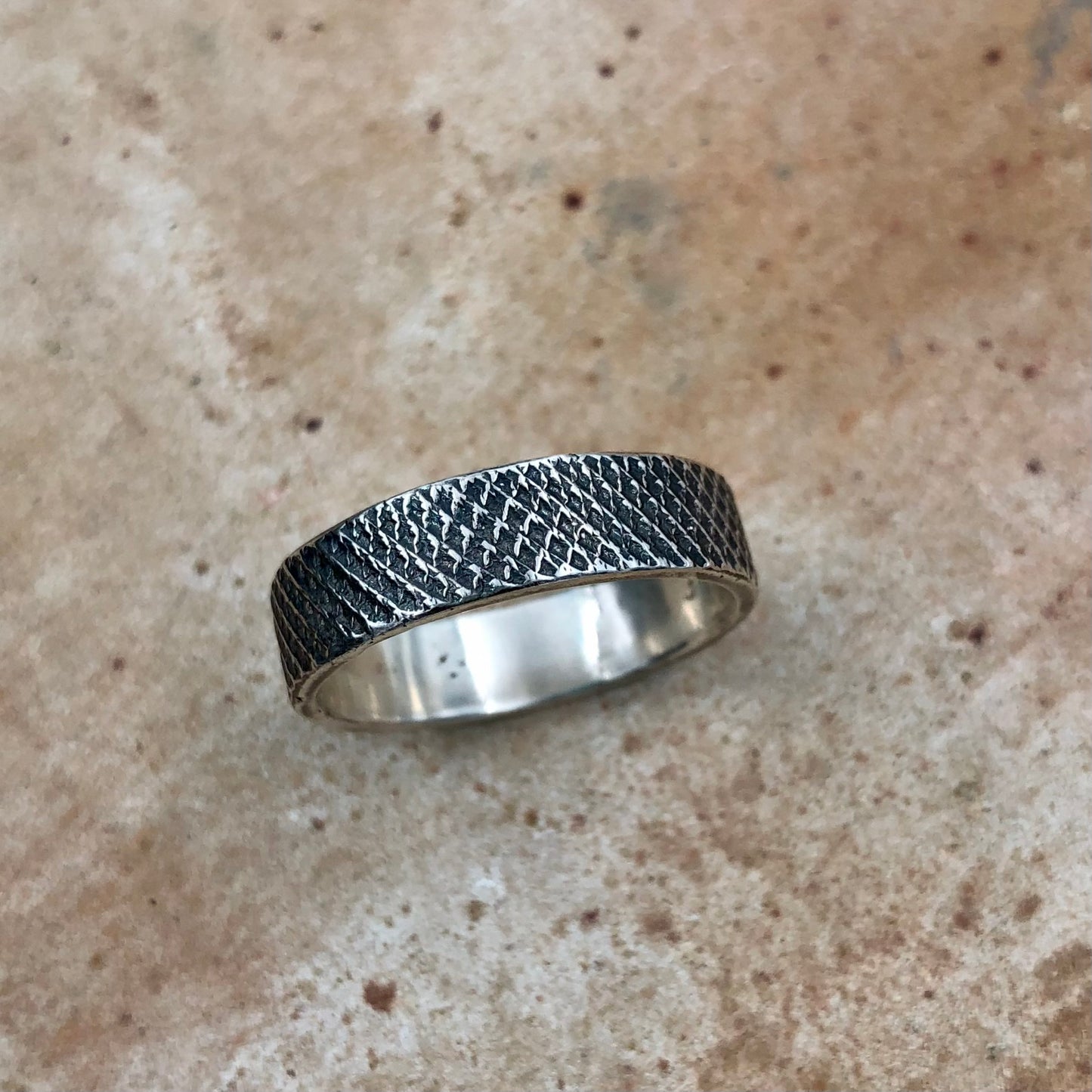 Textured Silver Ring