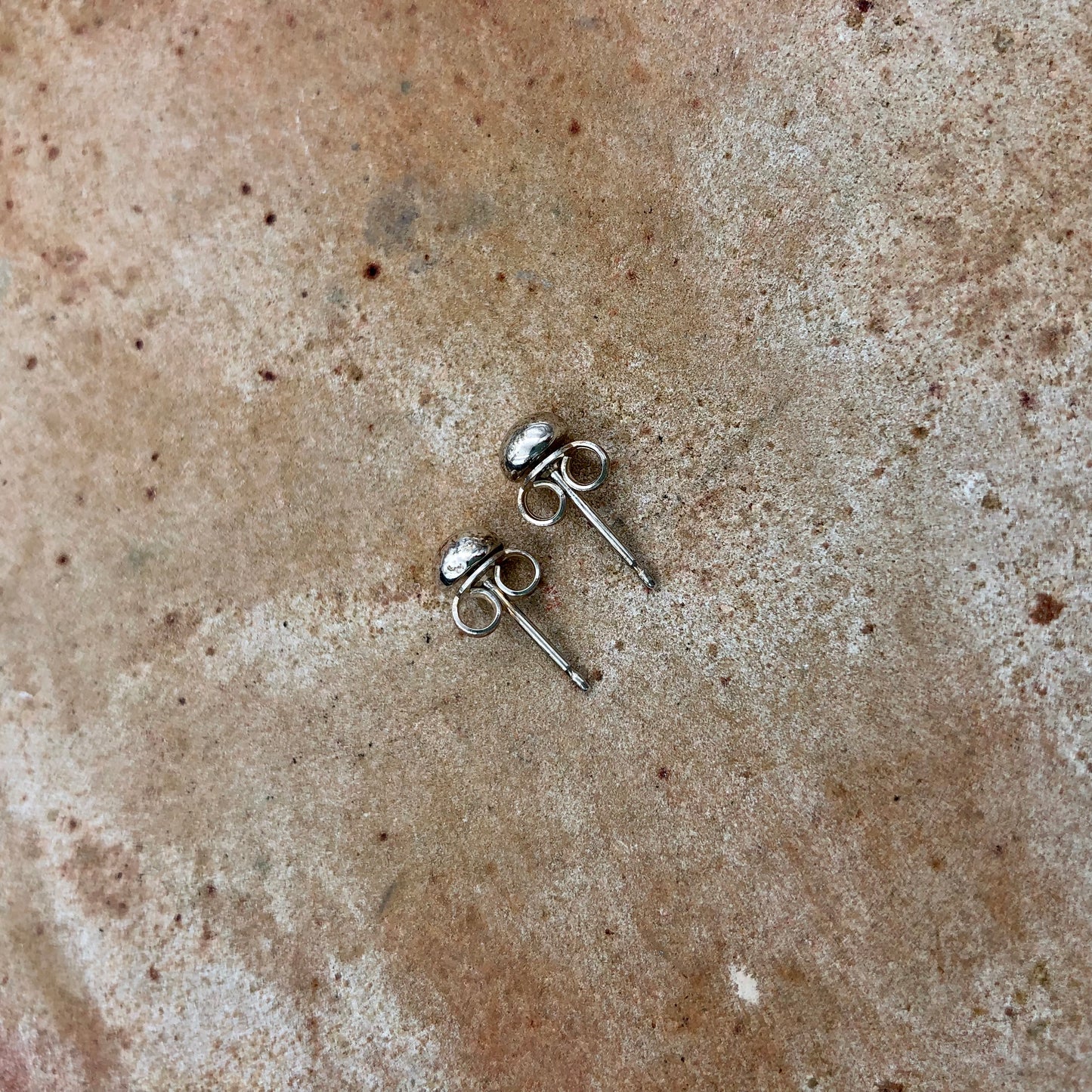 Silver Ball Stud Earrings