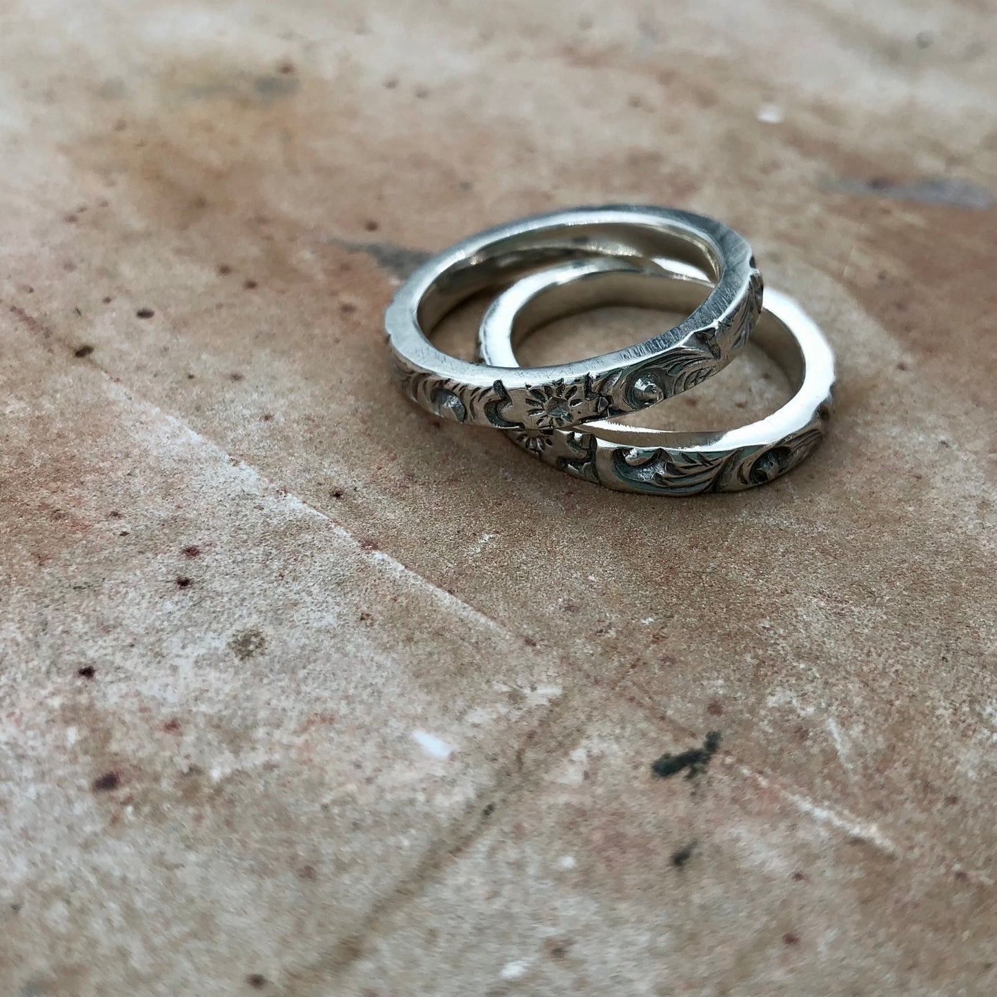 Vintage Engraved Silver Ring