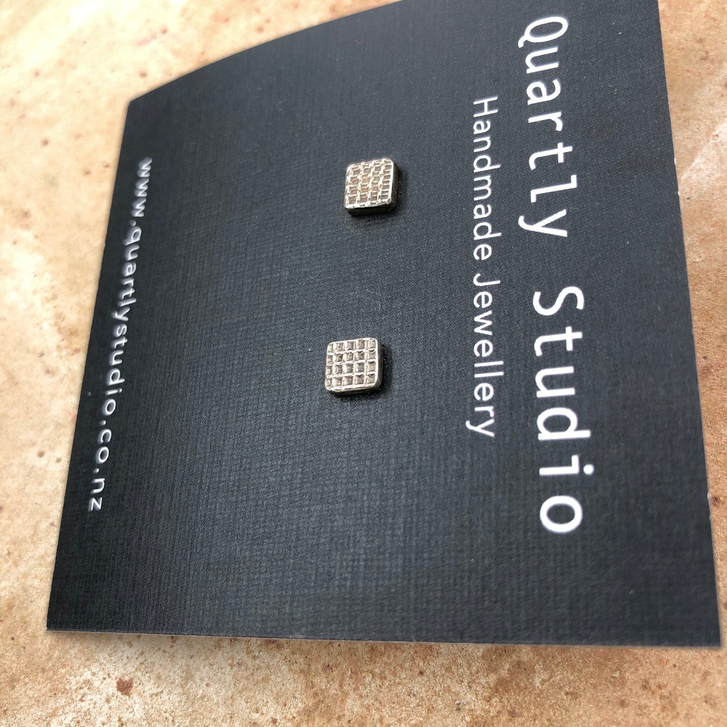 Contemporary Stud Earrings Square