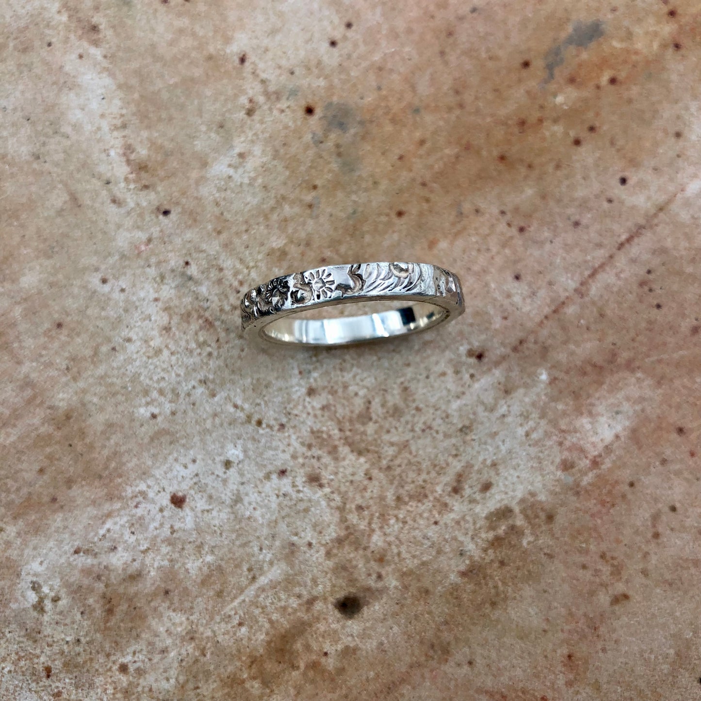 Vintage Engraved Silver Ring