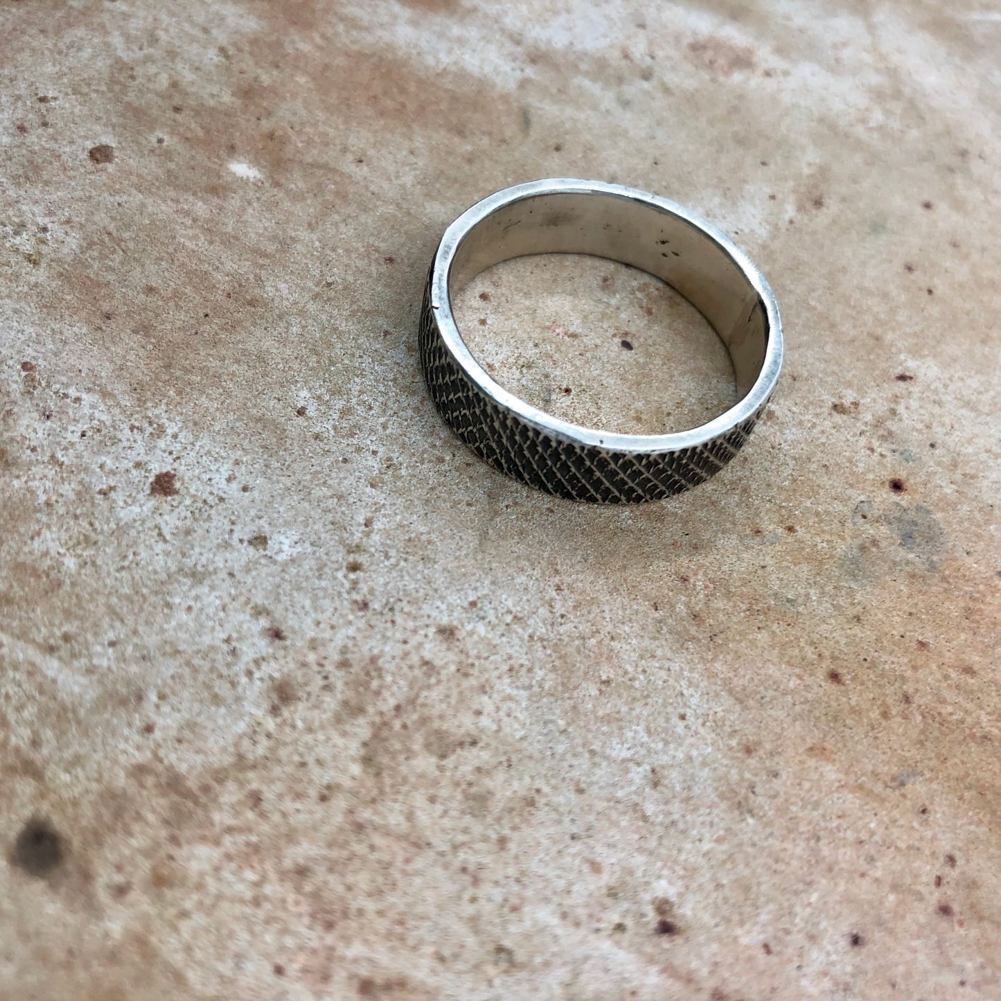 Textured Silver Ring