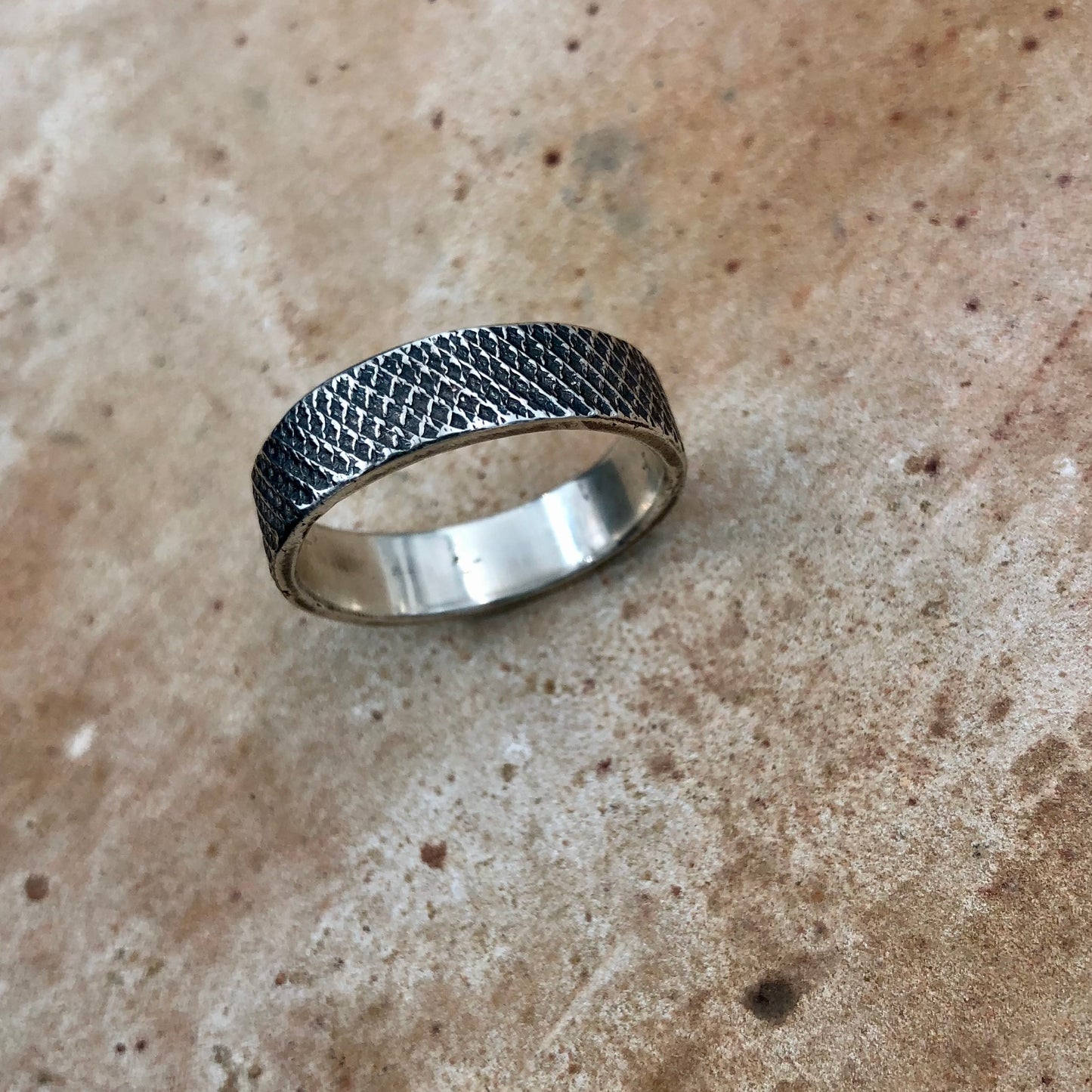 Textured Silver Ring