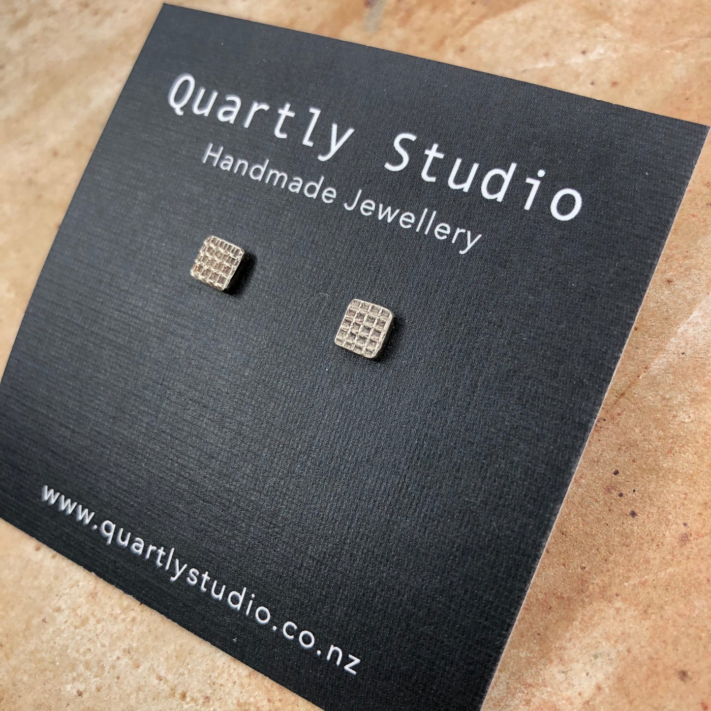 Contemporary Stud Earrings Square