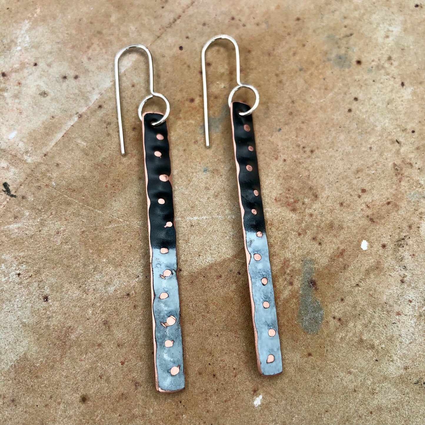 White & Black Repurposed Copper/Long