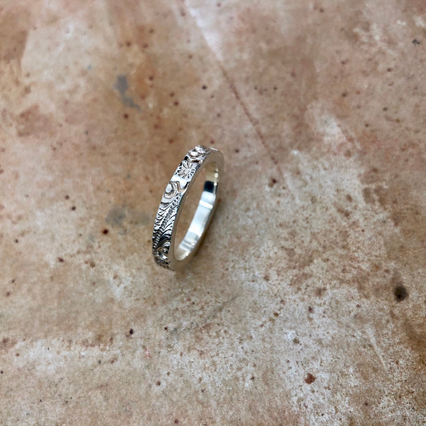 Vintage Engraved Silver Ring