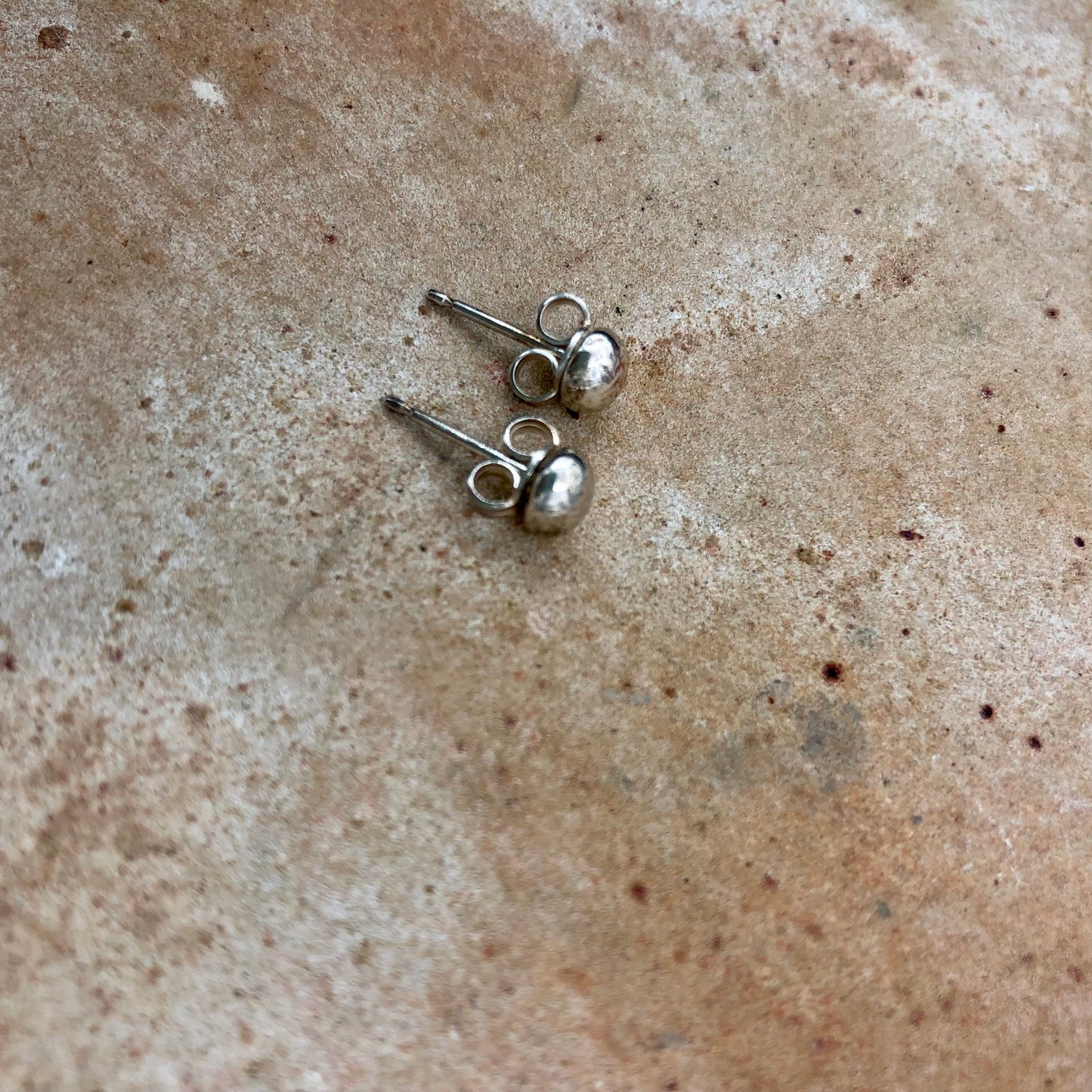 Silver Ball Stud Earrings