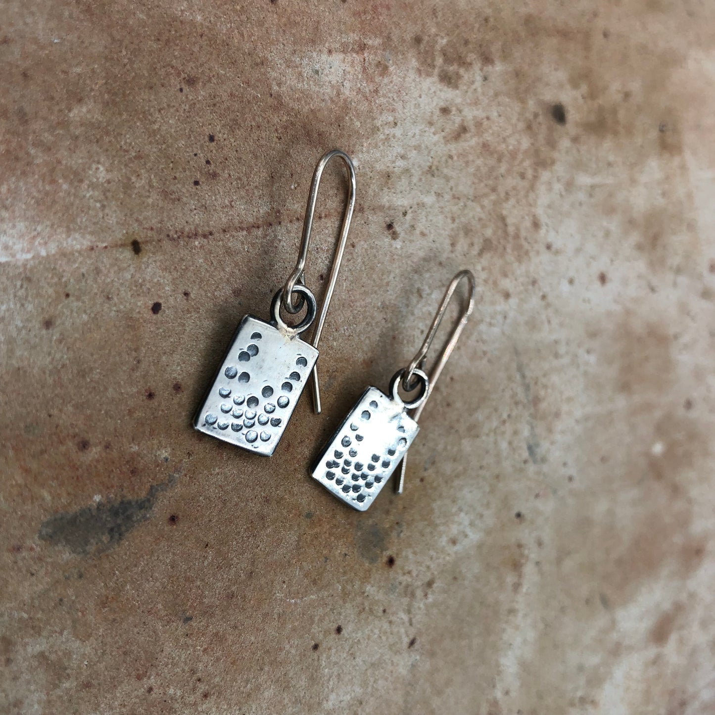 Dotted Silver Squares